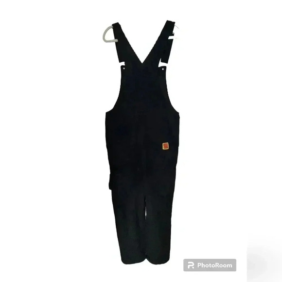 Empyre Loose Fit Black Corduroy Overalls - Picture 4 of 4